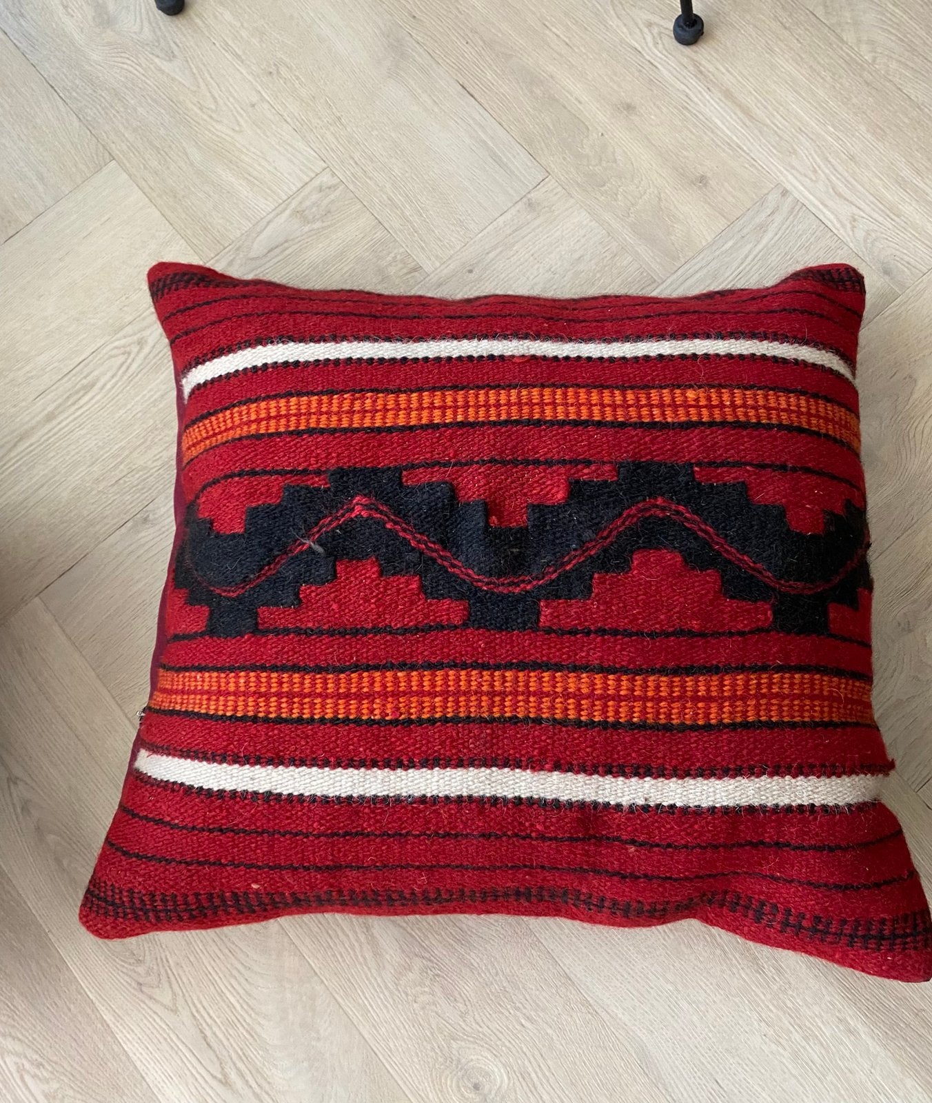 kelim kussen Egypte 60x55cm, Huis en Inrichting, Ophalen of Verzenden, Zo goed als nieuw, Vierkant