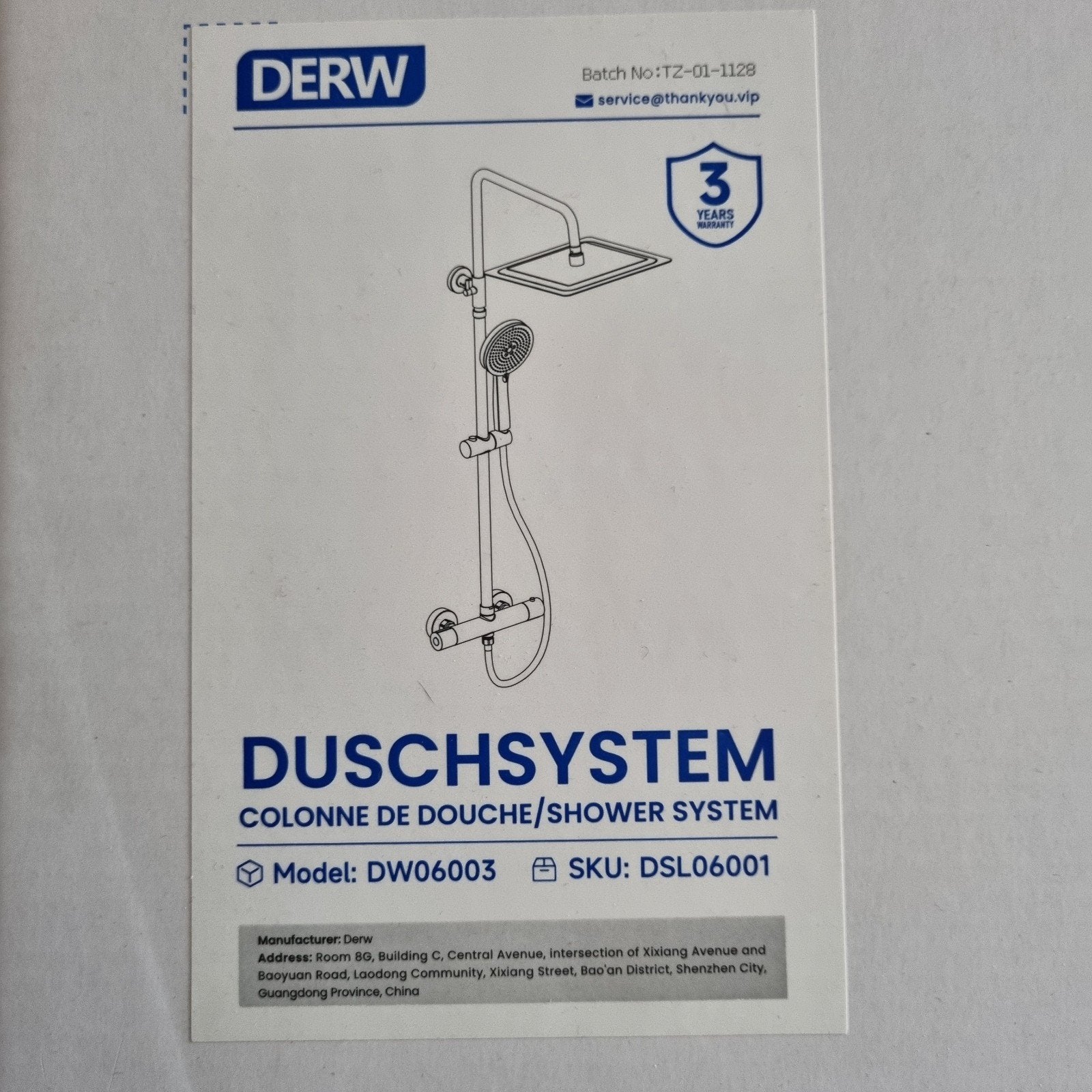Grote regen douche kop met thermostaatkraan. Nieuw in doos., Ophalen of Verzenden, Nieuw, Douche