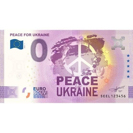 0 Euro Souvenir Biljet Peace For Ukraine, Postzegels en Munten, Bankbiljetten | Europa | Eurobiljetten, Ophalen of Verzenden, Overige landen