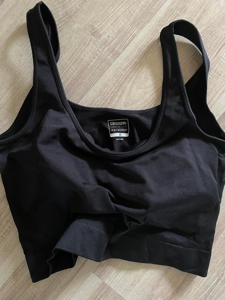 Kappa primark top M zwart, Ophalen of Verzenden, Zo goed als nieuw, Zwart, Fitness of Aerobics