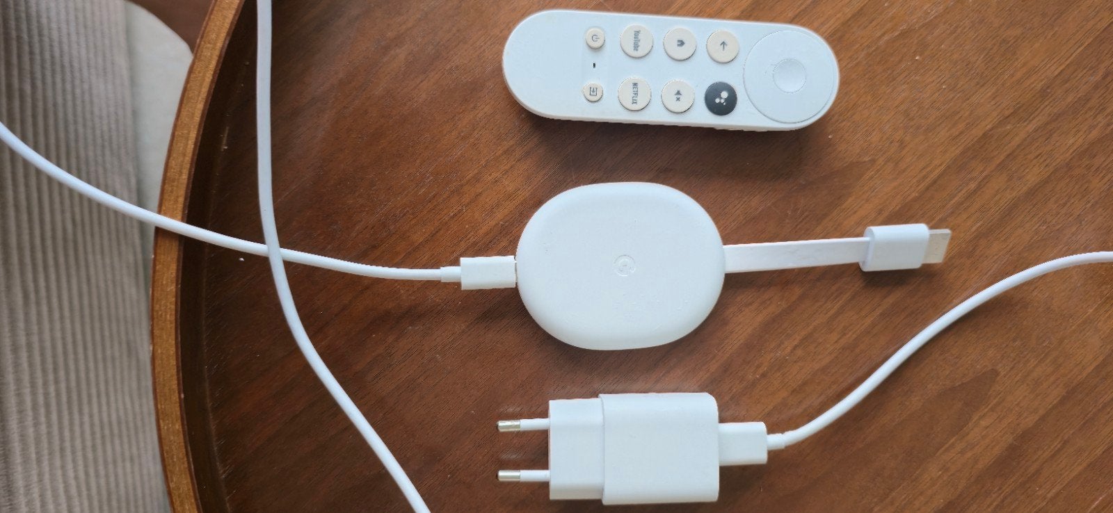 Chromecast met Google TV 4K (GZRNL) - Wit, Ophalen of Verzenden, Gebruikt