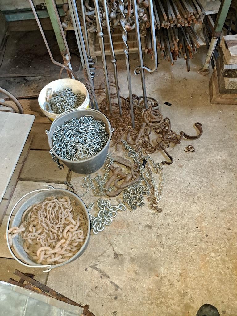Diverse kettingen: oud, nieuw, groot en klein - Smederij, Ophalen of Verzenden, Gebruikt