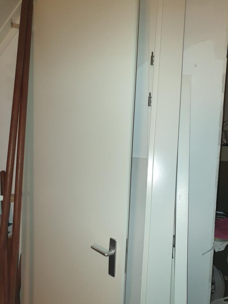 Opekdeur 231,5 x 88 cm zgan met klemkozijn, 80 tot 100 cm, 215 cm of meer, Binnendeur, Zo goed als nieuw