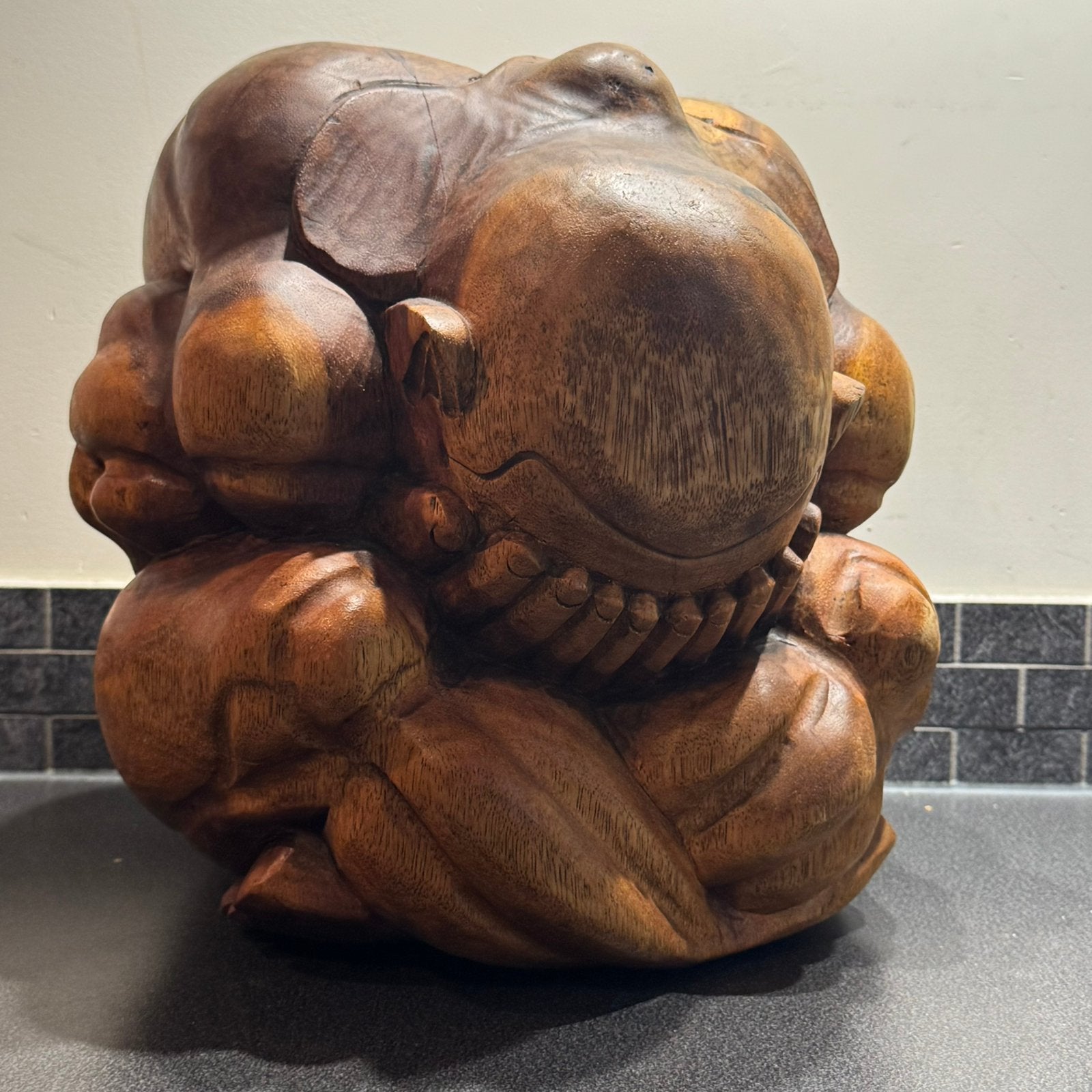 Yogiman (of Orang Malu / Huilende/slapende Boeddha),Sla, Ophalen of Verzenden, Handgemaakt, 20 - 50 cm, Beeld