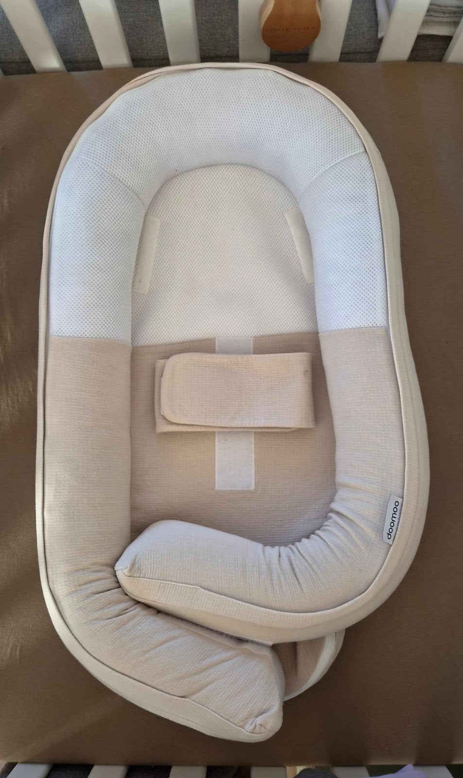 Doomoo Cocoon tetra jersey sand babynestje van biologisch ka, Ophalen, Zo goed als nieuw, Overige typen
