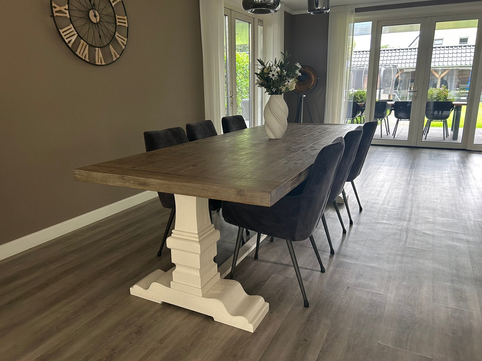 Kloostertafel 280x110, Huis en Inrichting, Ophalen, 100 tot 150 cm, 200 cm of meer, Vijf personen of meer