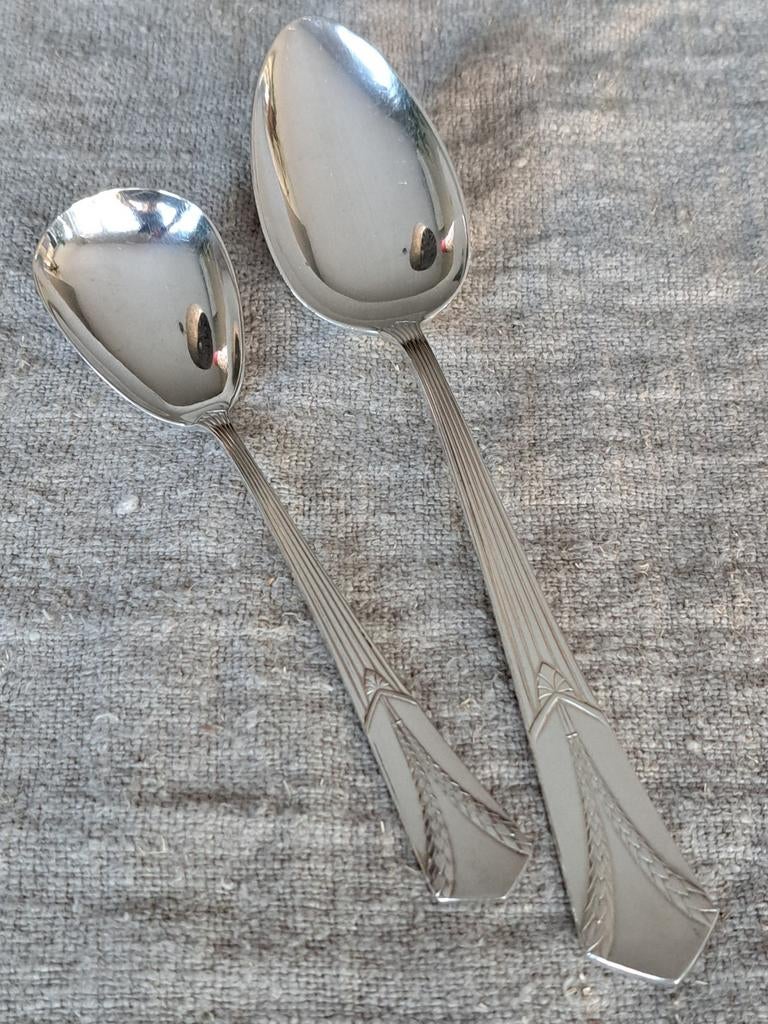 WMF Verzilverde Serveerlepels - Set van 2, Antiek en Kunst, Antiek | Bestek, Ophalen of Verzenden