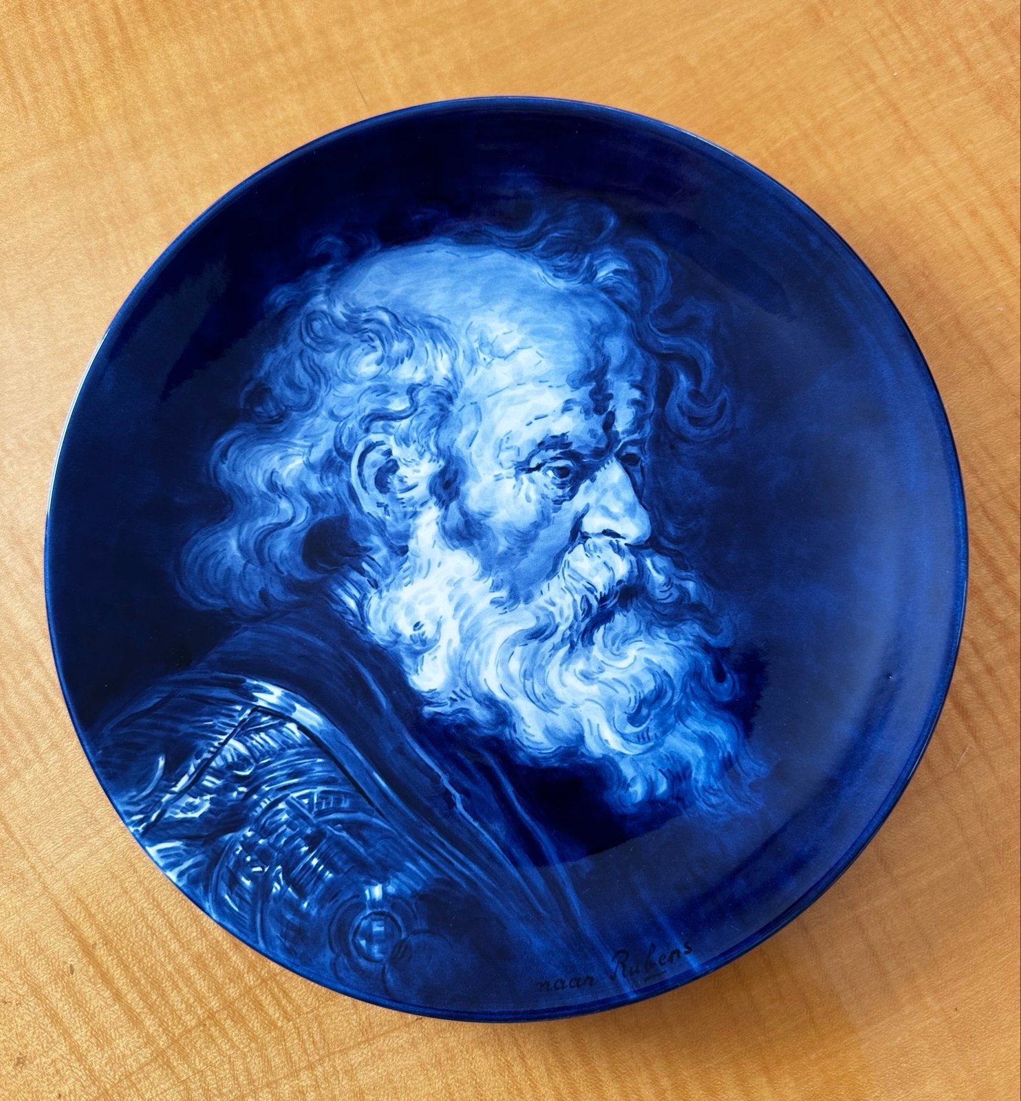 Porceleyne Fles, Delfts Blauw, Rubens portret, 1967, Antiek en Kunst, Ophalen of Verzenden