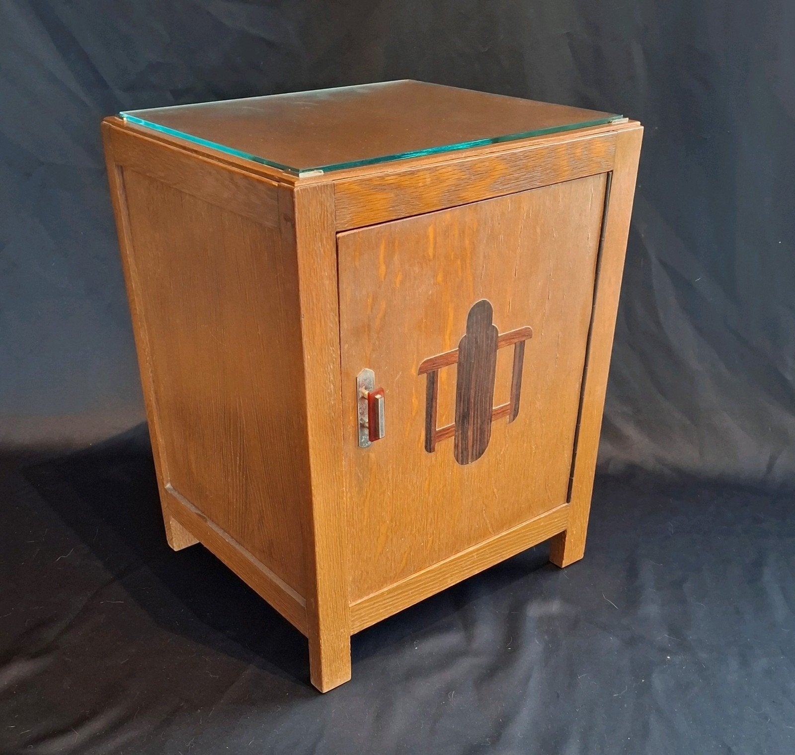Vintage Art Deco Amsterdamse School Kastje, Antiek en Kunst, Antiek | Meubels | Kasten, Ophalen