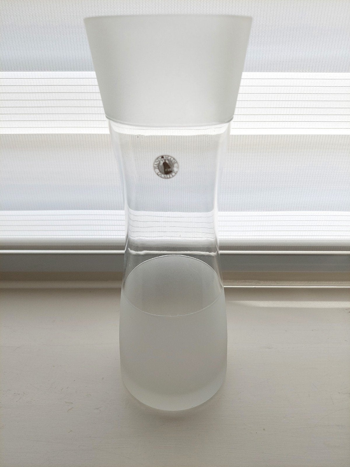 Vintage IKEA Vaas Erika Pekkari Jaren '90 - Mat Glas, Ophalen of Verzenden