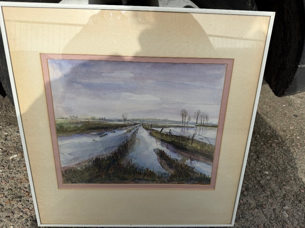 Aquarel in lijst KCJ v Tongeren ’88 Liefst ophalen of ver, Antiek en Kunst, Kunst | Schilderijen | Klassiek, Ophalen of Verzenden