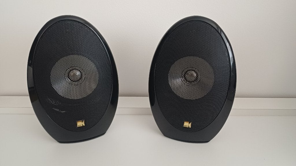 setje KEF HTS1001.2 - 2weg speakers in zwart piano lak