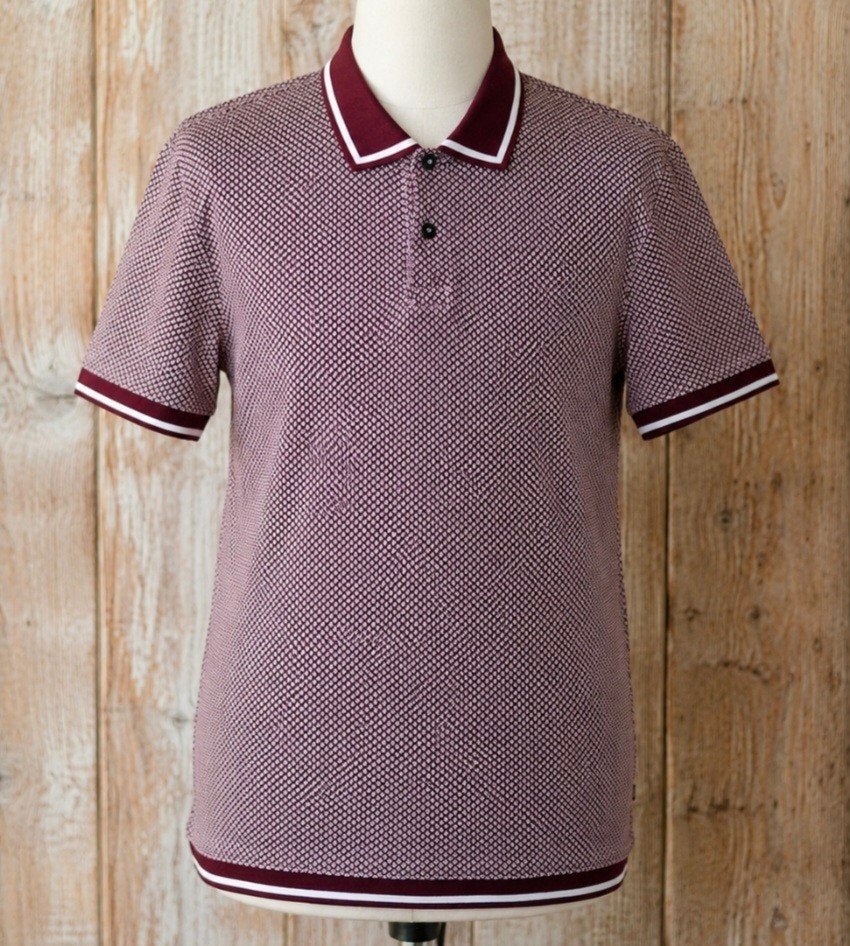 Ted Baker Luxe Herenpolo Aubergine - Maat 2 (M), Ted Baker, Maat 48/50 (M), Paars, Ophalen of Verzenden