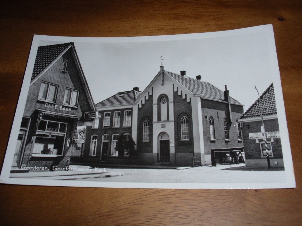 Geesteren Gereformeerde Kerk Cafe Baan, Verzenden, 1940 tot 1960, Ongelopen, Overijssel