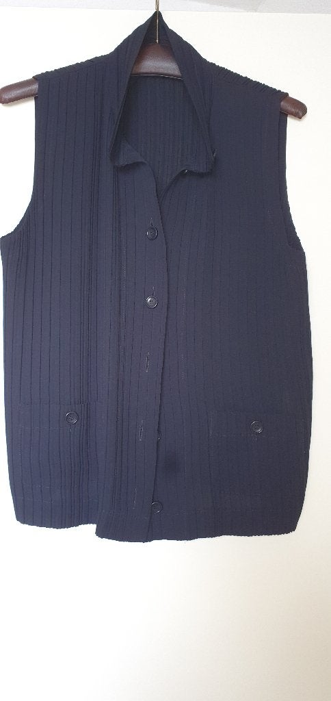 Dames plise blouse, Maat 38/40 (M), Verzenden, Zwart, Nieuw