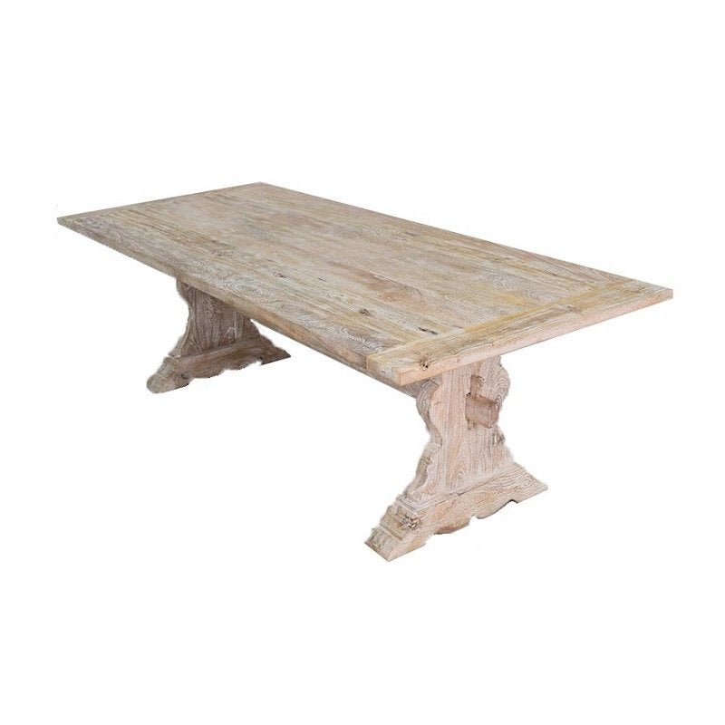 Eetkamertafel Dinertafel Whitewash Grote Houten Tafel Wit, Info@dehanzeherten.nl, De Hanze Herten BV, Landelijk, Bohemian, Vijf personen of meer