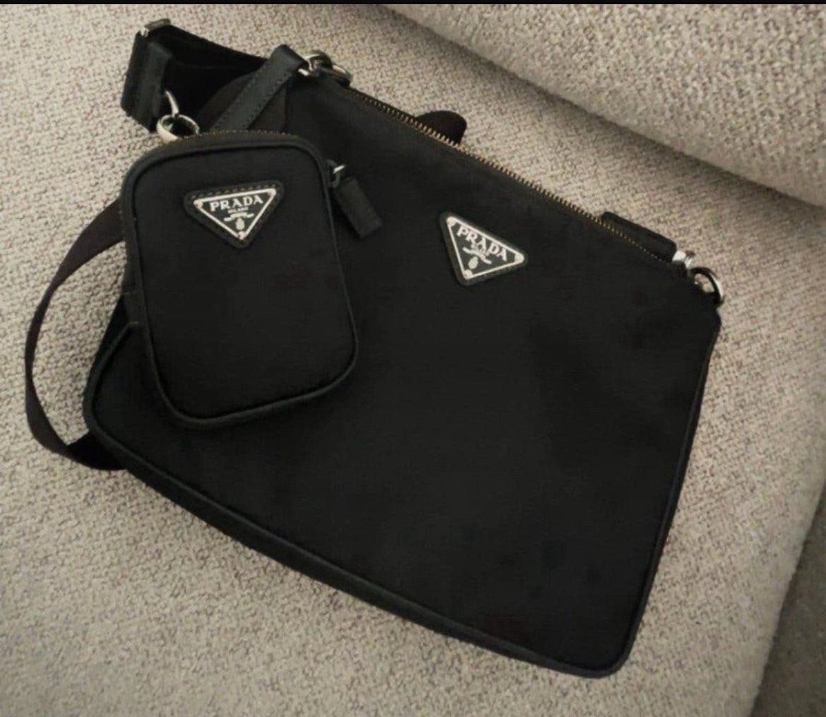 Prada saffiano re nylon tas, Ophalen of Verzenden, Zo goed als nieuw