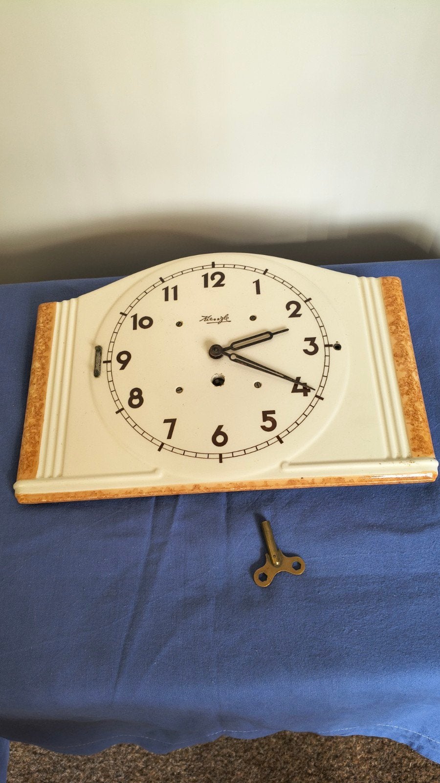 klok Antieke Kienzle Schouwklok - Jaren '30, Antiek en Kunst, Ophalen of Verzenden