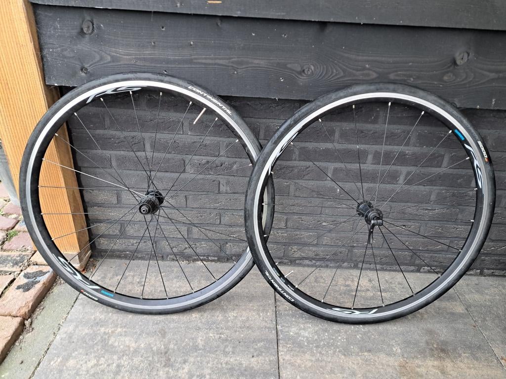 Shimano RS Wielset Racefiets + Continental Grandprix 5000, Wiel, Ophalen of Verzenden, Zo goed als nieuw, Aluminium