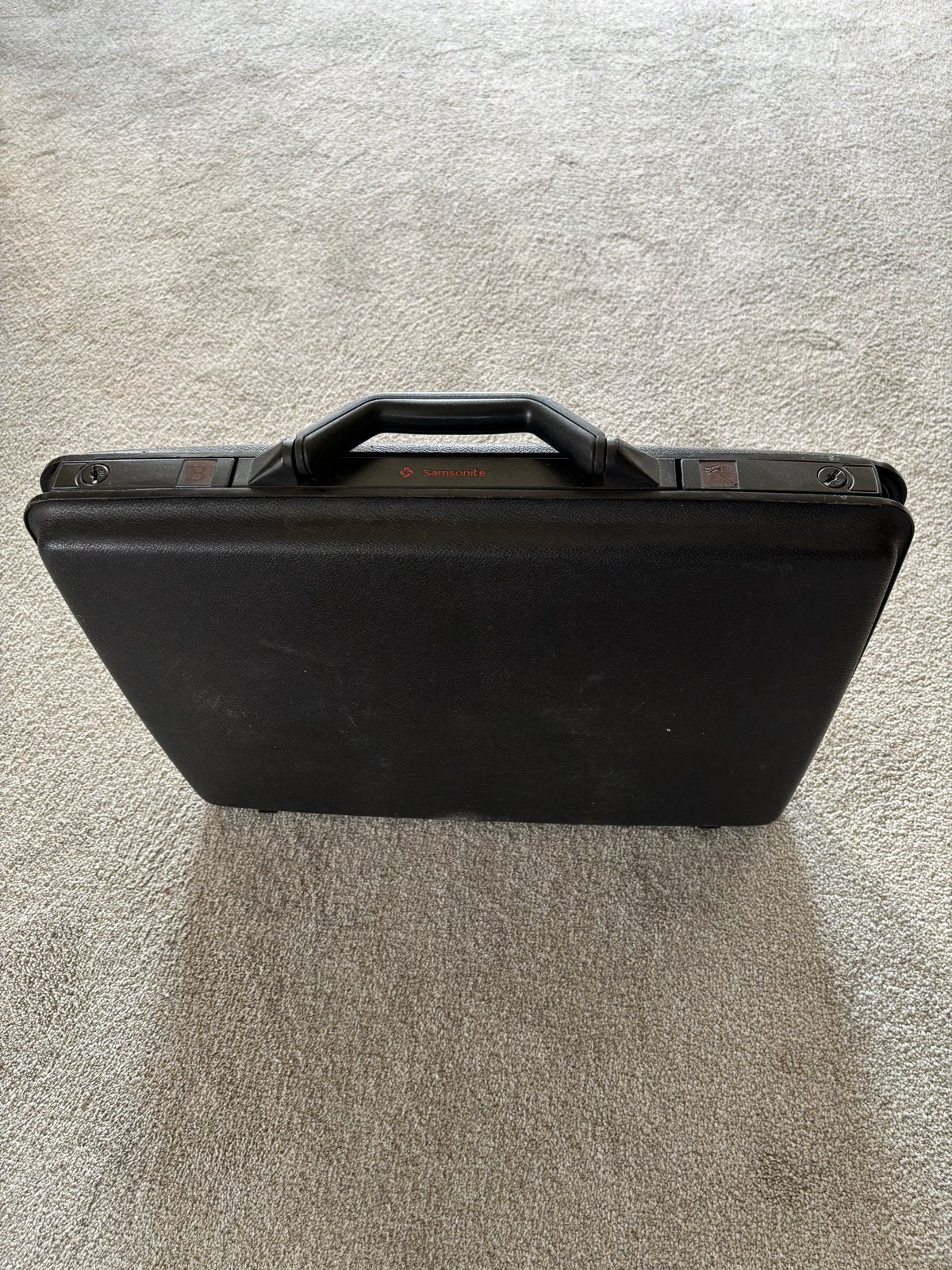 Samsonite Aktetas Zwart - Vintage Koffer, 40 tot 60 cm, Gebruikt, Zwart, 35 tot 55 cm