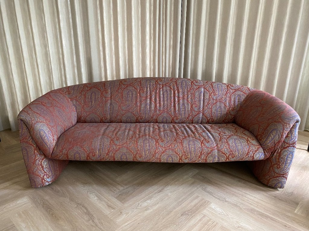 Leolux Mink 3-zits bank, Ophalen, Gebruikt, 75 tot 100 cm, Rechte bank
