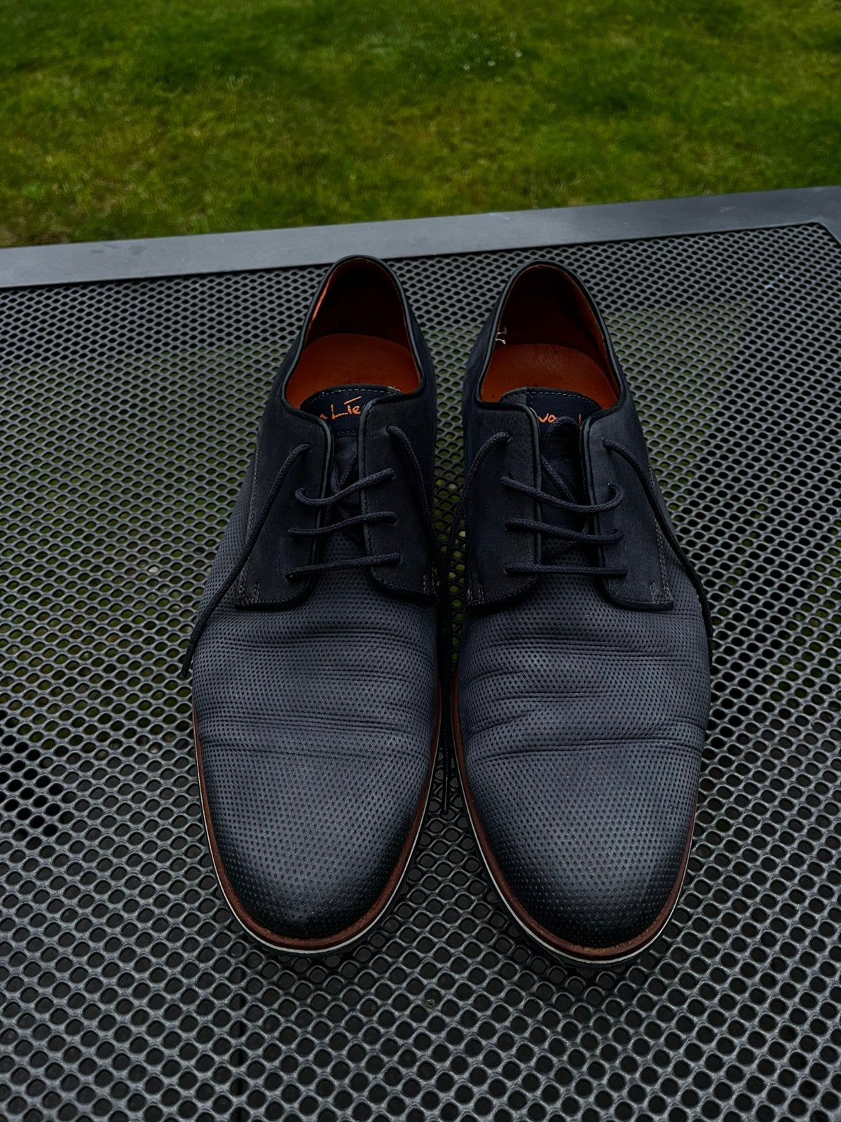 Van Lier veterschoenen. Maat 44 donkerblauw, Kleding | Heren, Schoenen, Ophalen of Verzenden, Zo goed als nieuw, Blauw