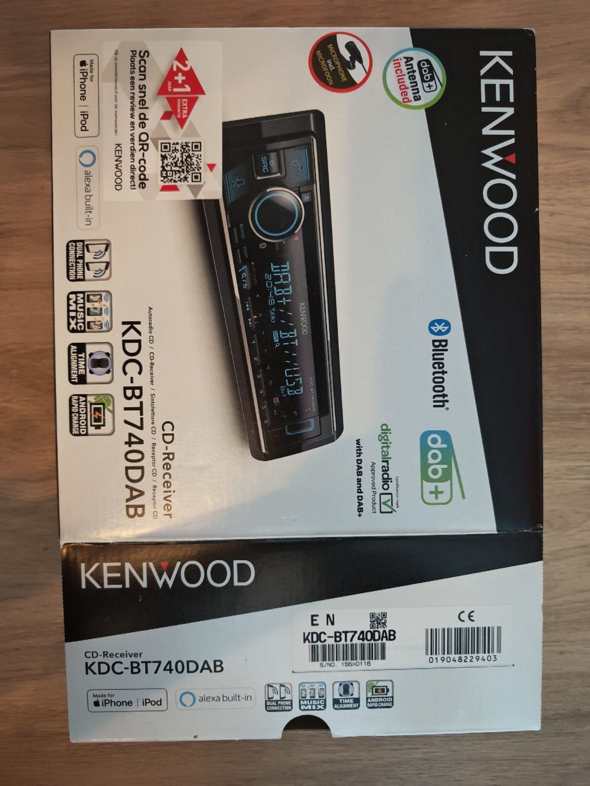 Kenwood KDC-BT740DAB Autoradio met DAB+ en Bluetooth, Ophalen of Verzenden