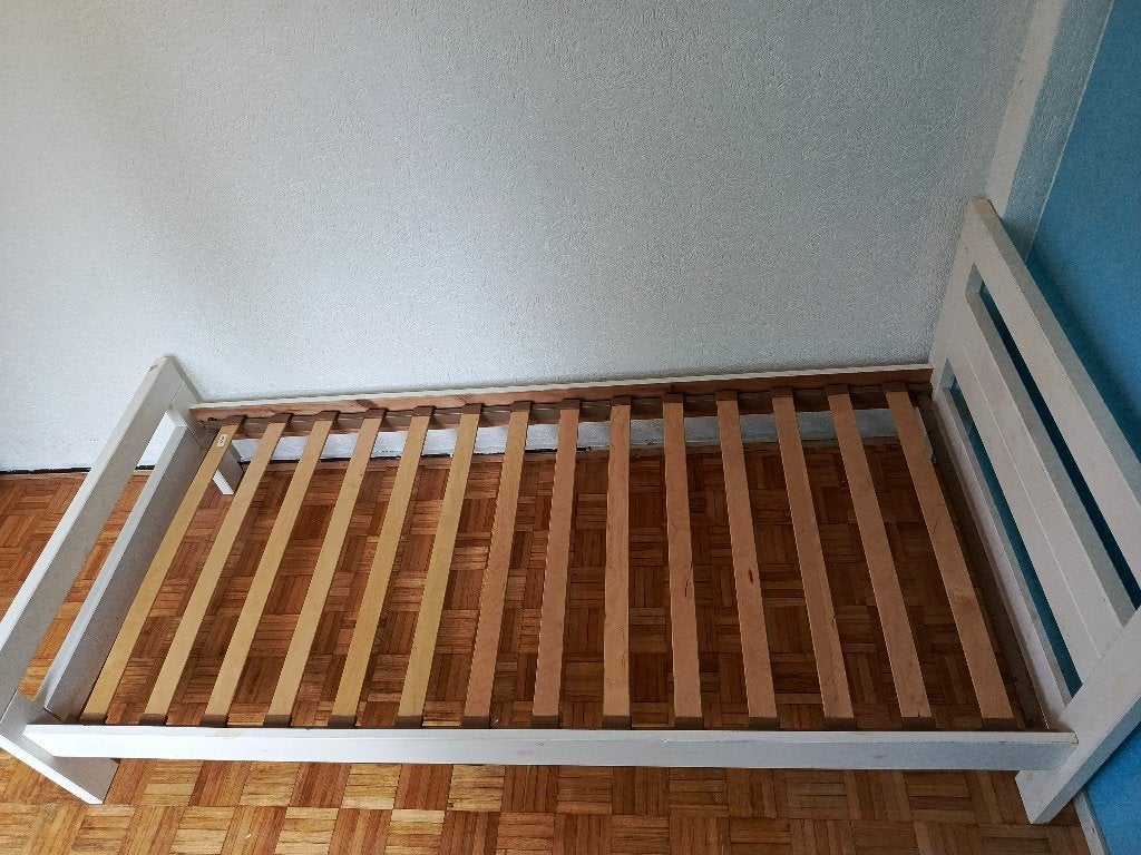 Single bedframe, Ophalen, 190 cm of minder, Zo goed als nieuw, Bedbodem