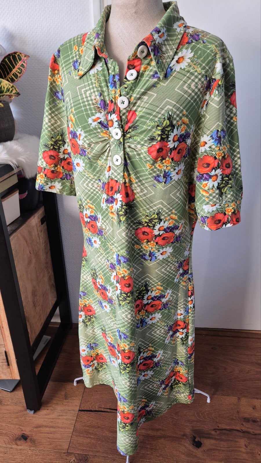 Tante Betsy jurk L, Kleding | Dames, Jurken, Nieuw, Maat 42/44 (L), Groen, Knielengte, Ophalen of Verzenden