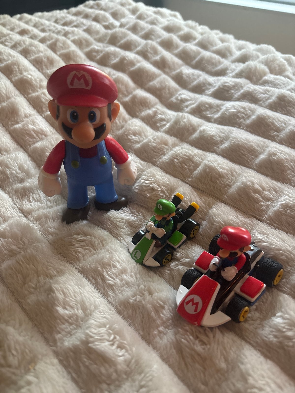 Mario en Luigi figuren met karts, Ophalen of Verzenden, Gebruikt, Jongen of Meisje
