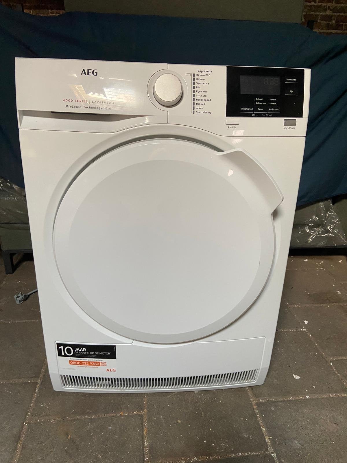 Tk AEG condensdroger 6000 in prima staat, Ophalen, 6 tot 8 kg, Zo goed als nieuw, 85 tot 90 cm