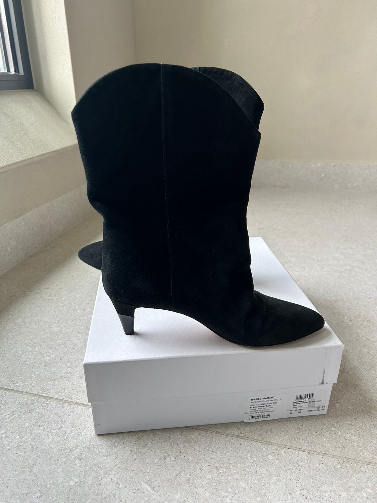 Isabel Marant slouchy boots (39), Kleding | Dames, Zwart, Lage of Enkellaarzen, Ophalen of Verzenden, Zo goed als nieuw