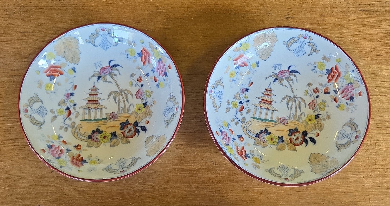 Antiek stel Petrus Regout schotel decor vesta, Ophalen of Verzenden