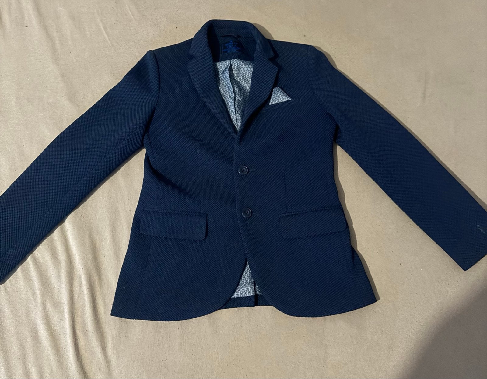 Trouwpak voor kinderen - Donkerblauw (Maat 146/152), Ophalen, Zo goed als nieuw, Jongen
