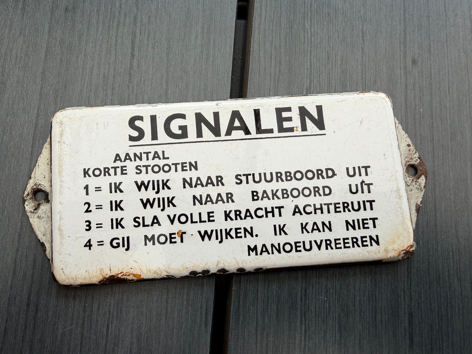 Emaille bordje Signalen, Ophalen of Verzenden