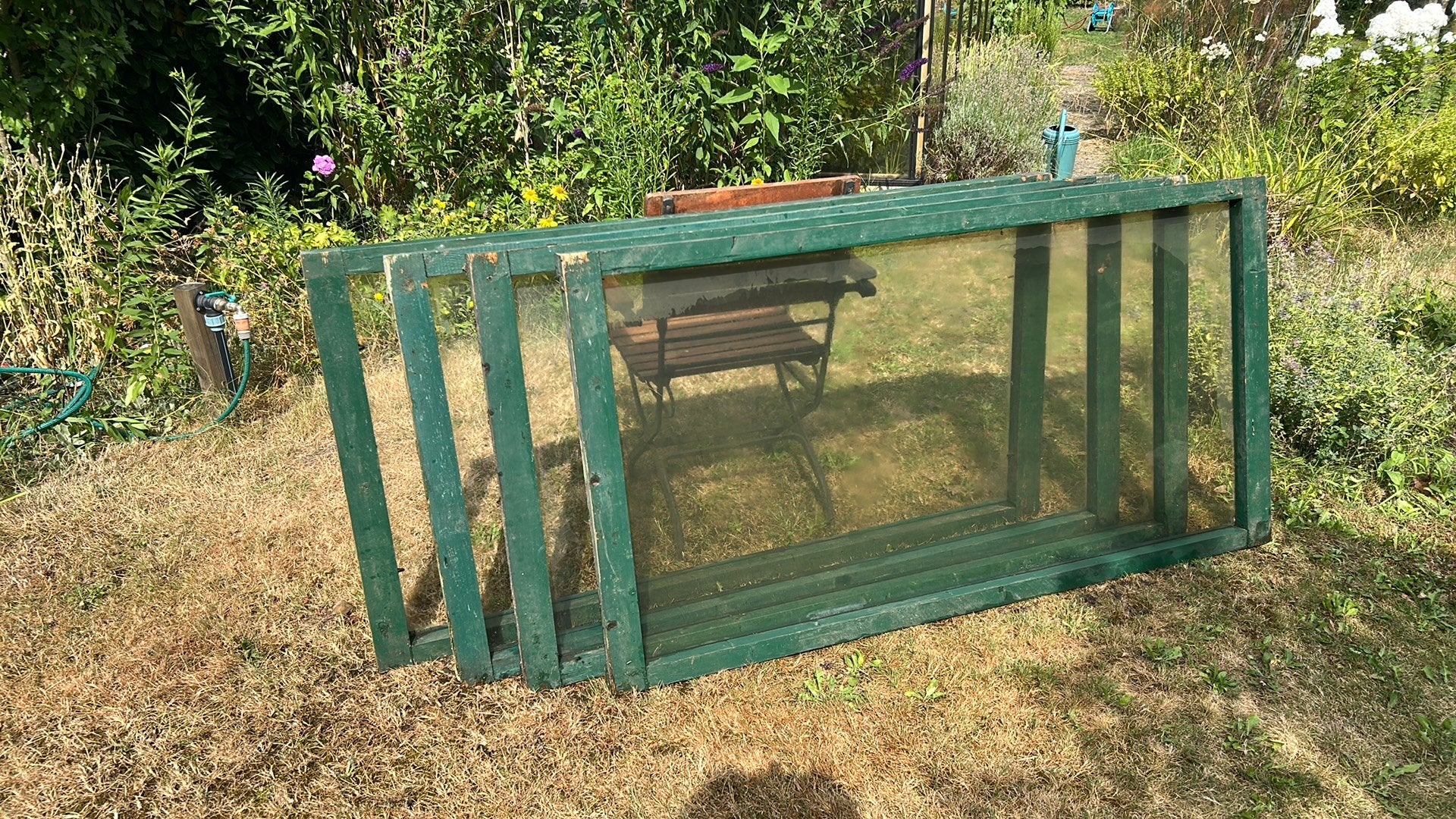 Ramen glas voor koude kas, Ophalen, Gebruikt, 80 tot 120 cm, Glasplaat