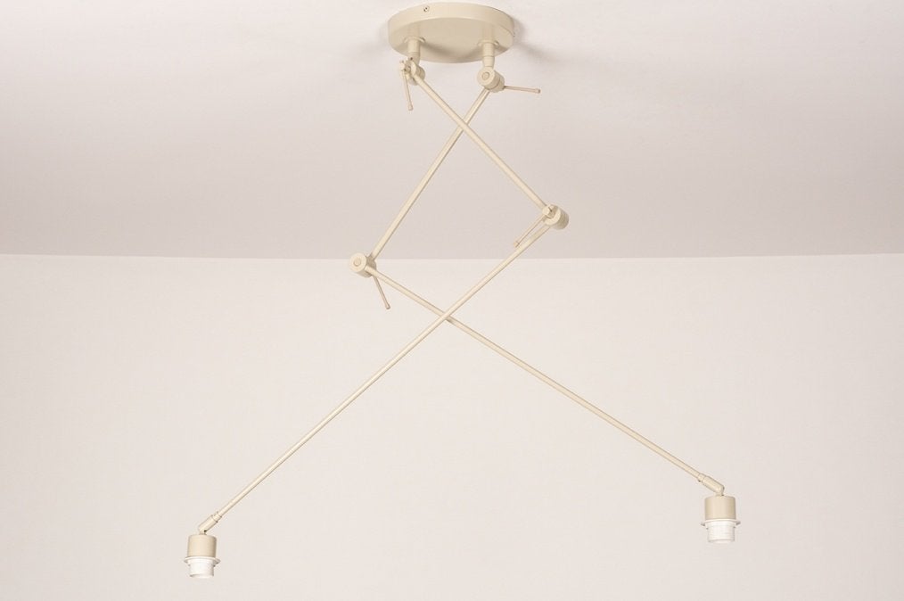 hanglamp pendel beige eettafel verstelbaar max 180cm lamp, Huis en Inrichting, Lampen | Hanglampen, Nieuw, Metaal, Ophalen of Verzenden