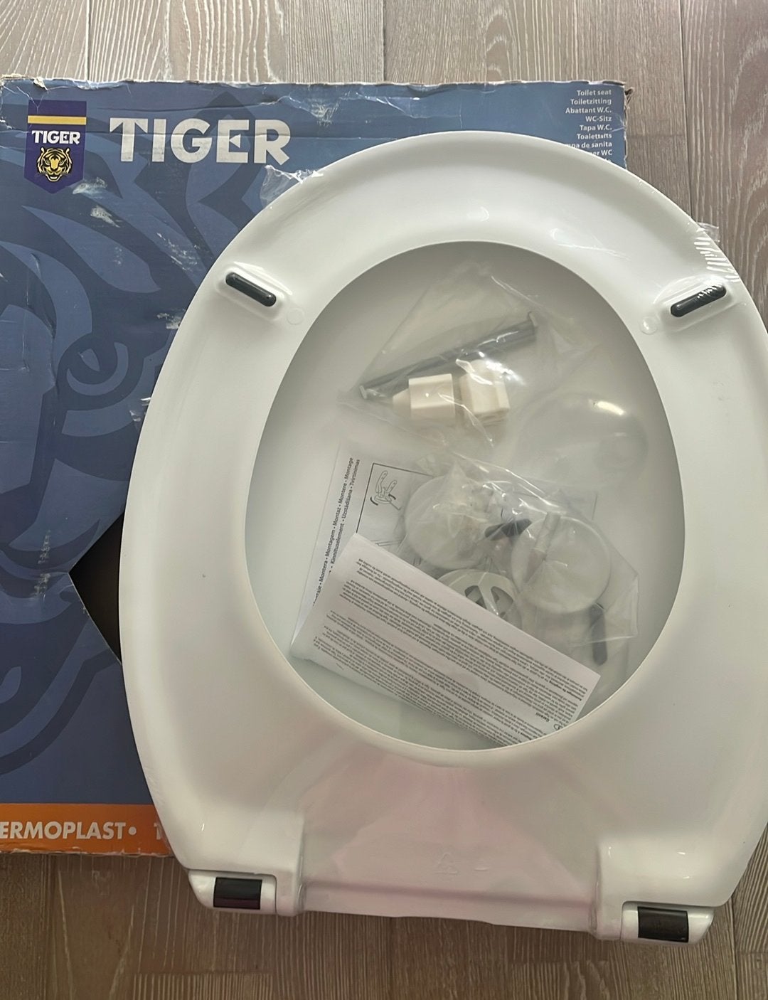 Nieuwe WC Bril Tiger wit, Ophalen of Verzenden, Nieuw