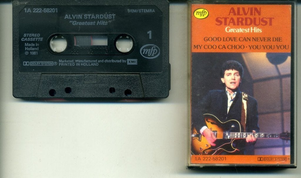 Alvin Stardust – Greatest Hits 12 nrs cassette 1981 ZGAN, 1 bandje, Ophalen of Verzenden, Zo goed als nieuw, Origineel