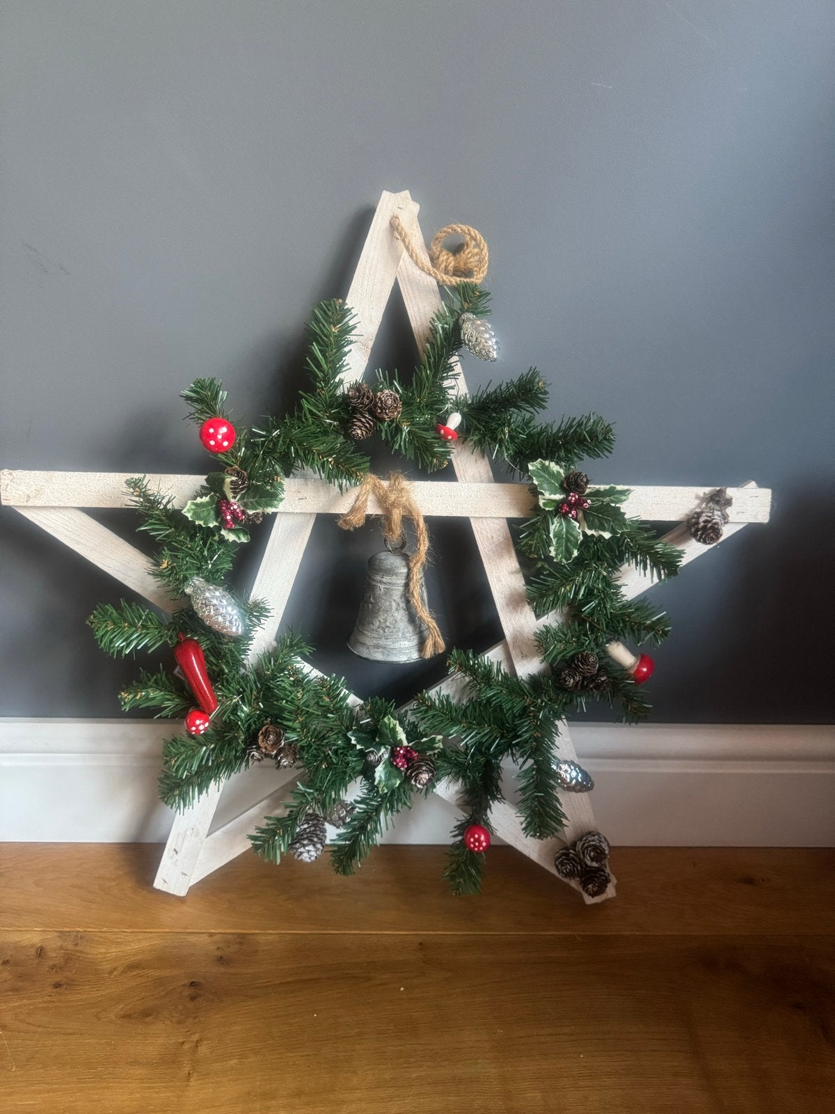 Kerstster hout, Ophalen of Verzenden, Zo goed als nieuw