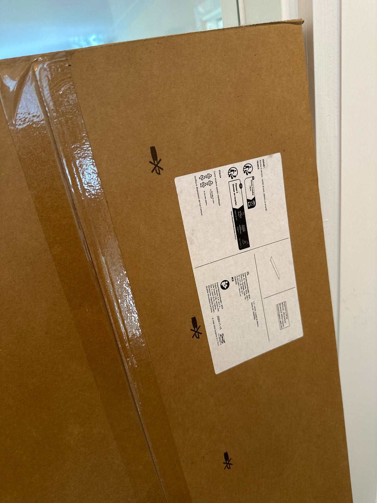 IKEA Besta Toppaneel voor TV, eikenfineer, 180x42 cm, Ophalen, 150 tot 200 cm, Nieuw, Minder dan 100 cm