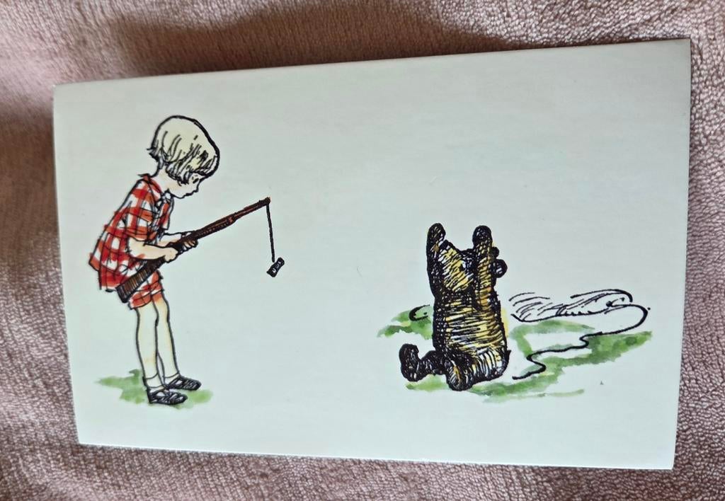 Klassieke illustratie Winnie de Poeh en Christopher Robin, Verzenden, Ongelopen, Overige thema's