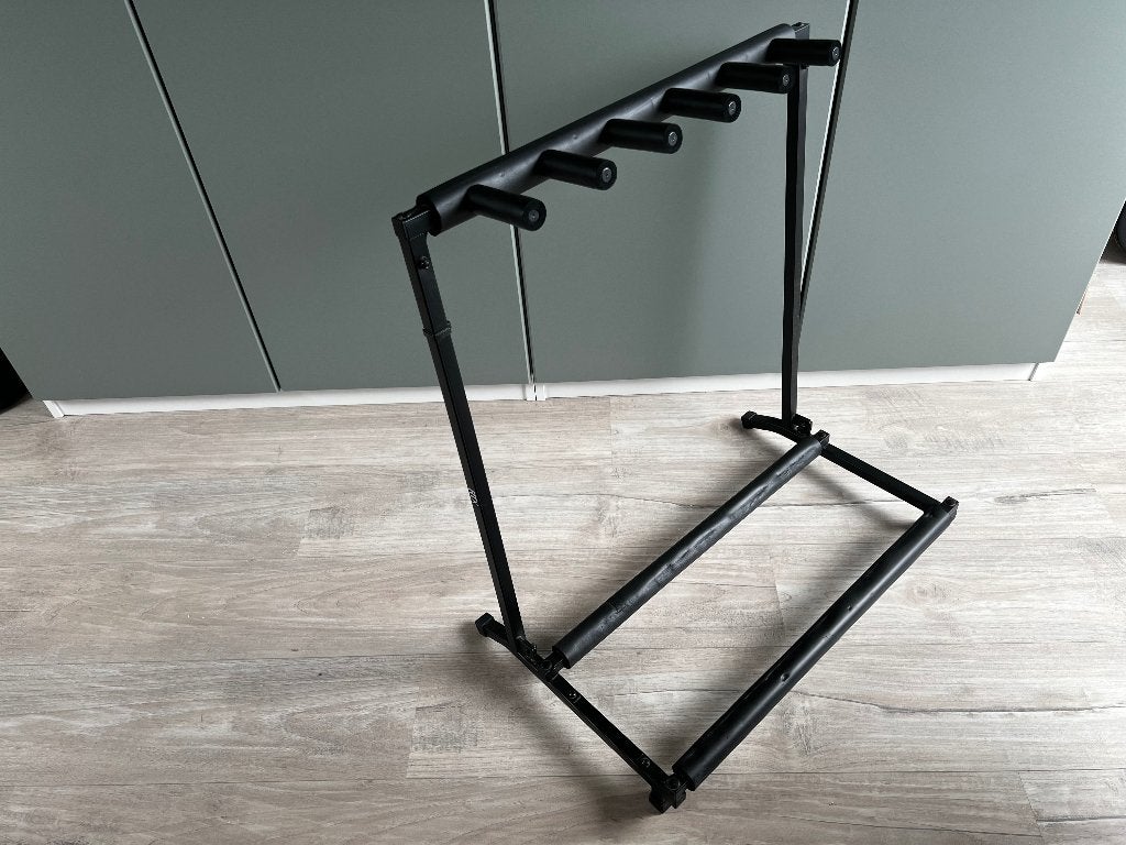 RTX Gitaarstatief (gitaarstandaard) voor 5 gitaren, Muziek en Instrumenten, Ophalen, Gebruikt, Instrumentstandaard, Gitaar