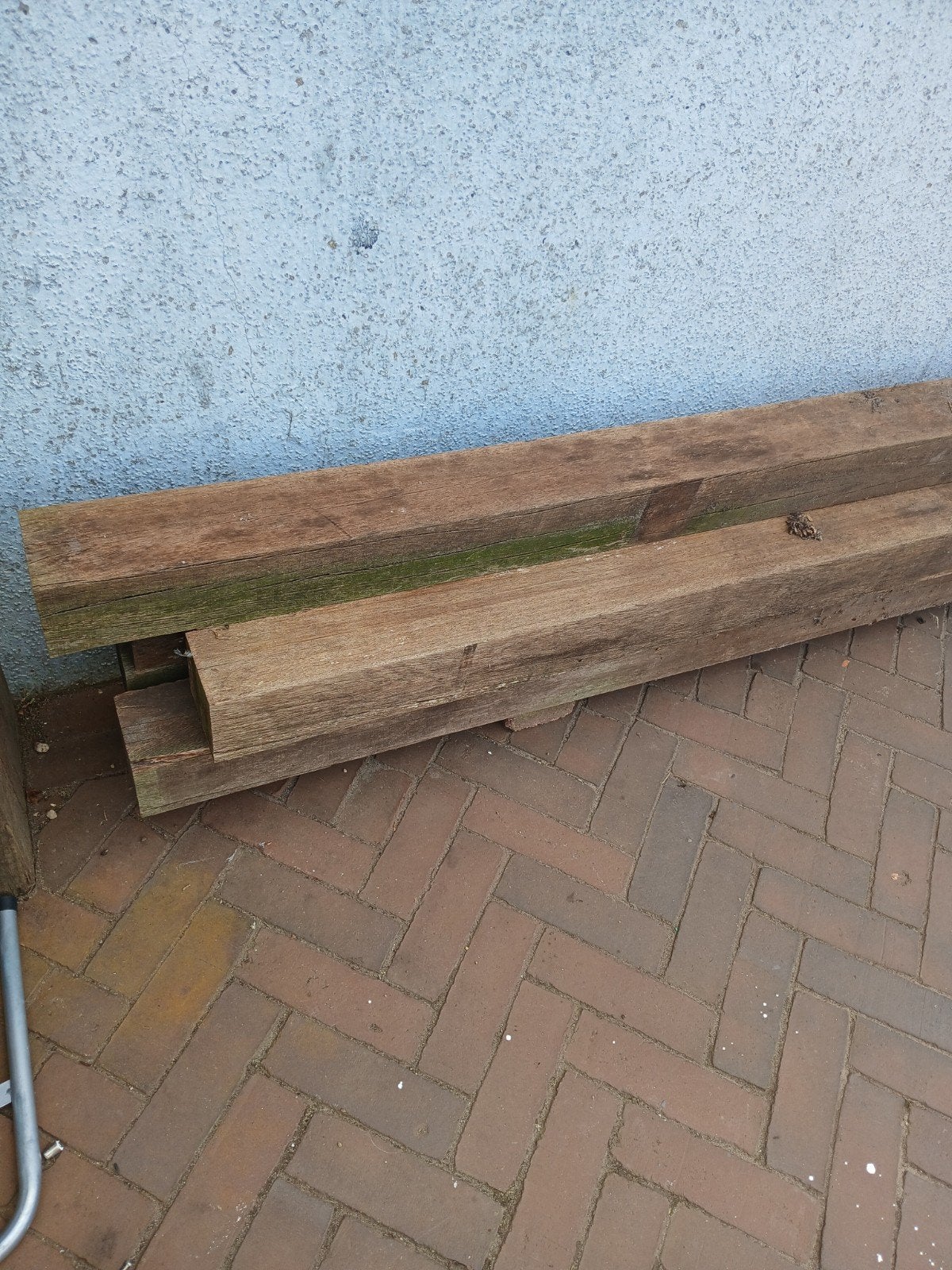 5 hardhouten balken/palen, Ophalen, Gebruikt, Balk