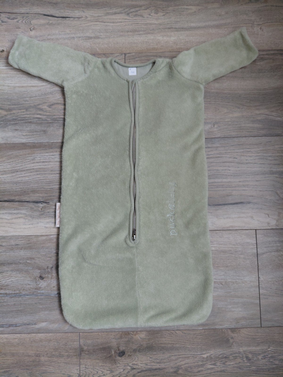 Puckababy newborn bag, teddy Olive, zeer goede staat, Inclusief buikband, Puckababy, Ophalen of Verzenden, Zo goed als nieuw