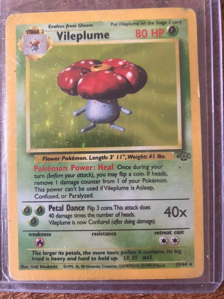 Pokemon kaart vileplume, Ophalen of Verzenden, Zo goed als nieuw