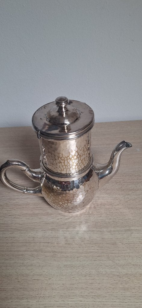 Vintage Holland Plate theepot/koffiepot verzilverd, Ophalen, Gebruikt, Overige merken, Vintage