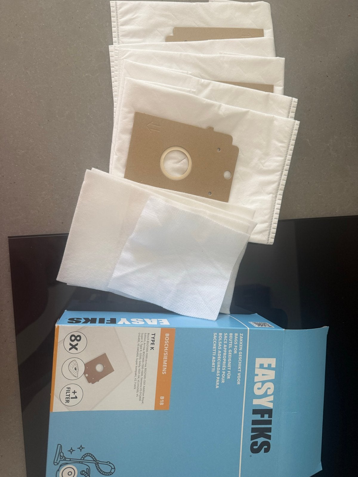 EasyFiks Stofzuigerzakken Type K voor Bosch/Siemens (8 stuks, Witgoed en Apparatuur, Ophalen of Verzenden, Nieuw