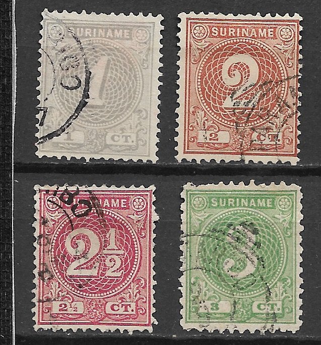 Suriname 1890 Cijferserie, Verzenden, Gestempeld