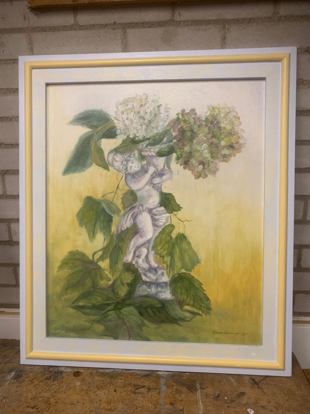 Abstract schilderij, Ophalen